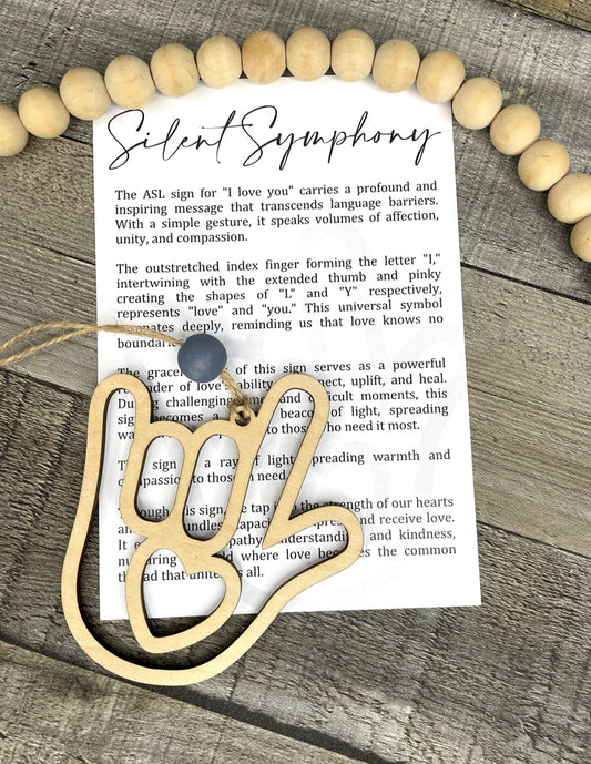 Silent Symphony story card and ornament