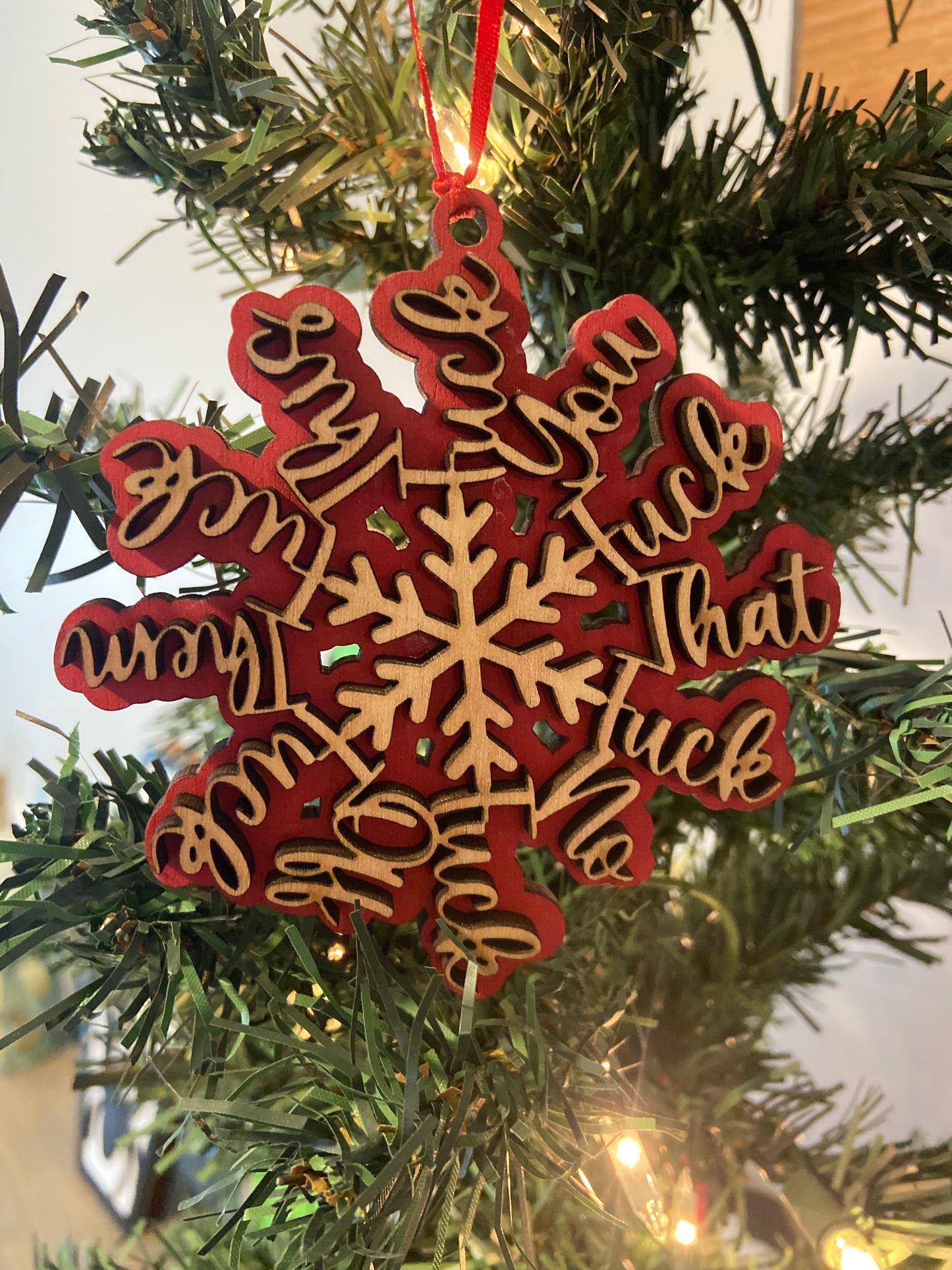 F**k Christmas ornament