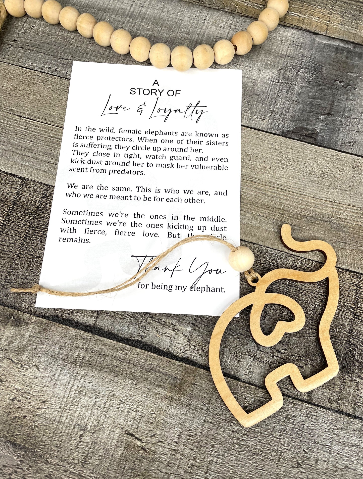 Friendship/sisterhood Ornament and story Card