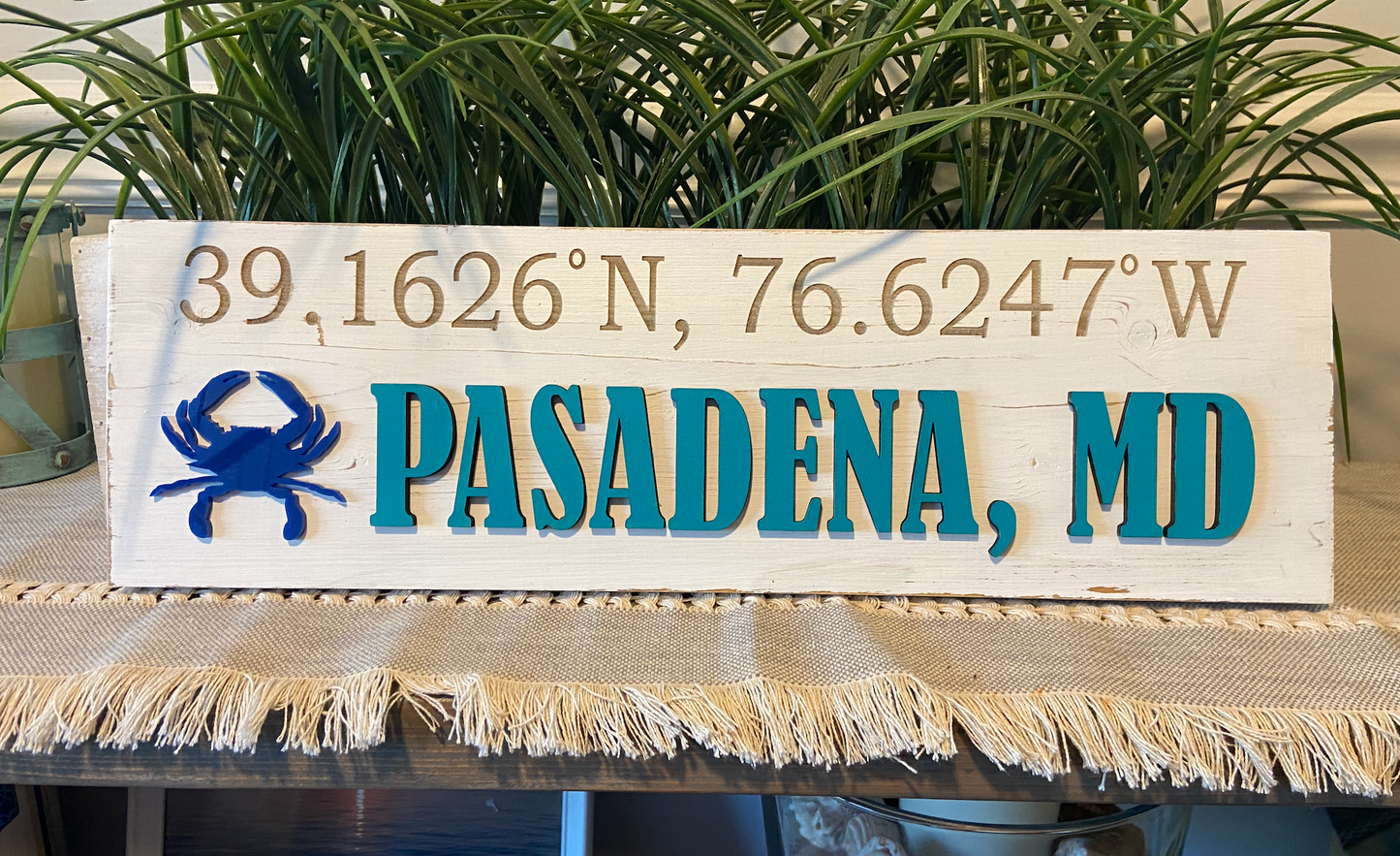 Long and Lat Home Sign