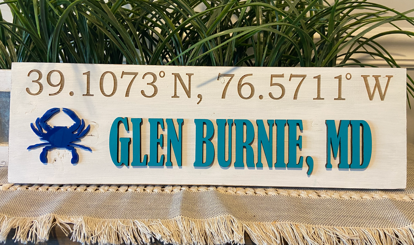 Long and Lat Home Sign