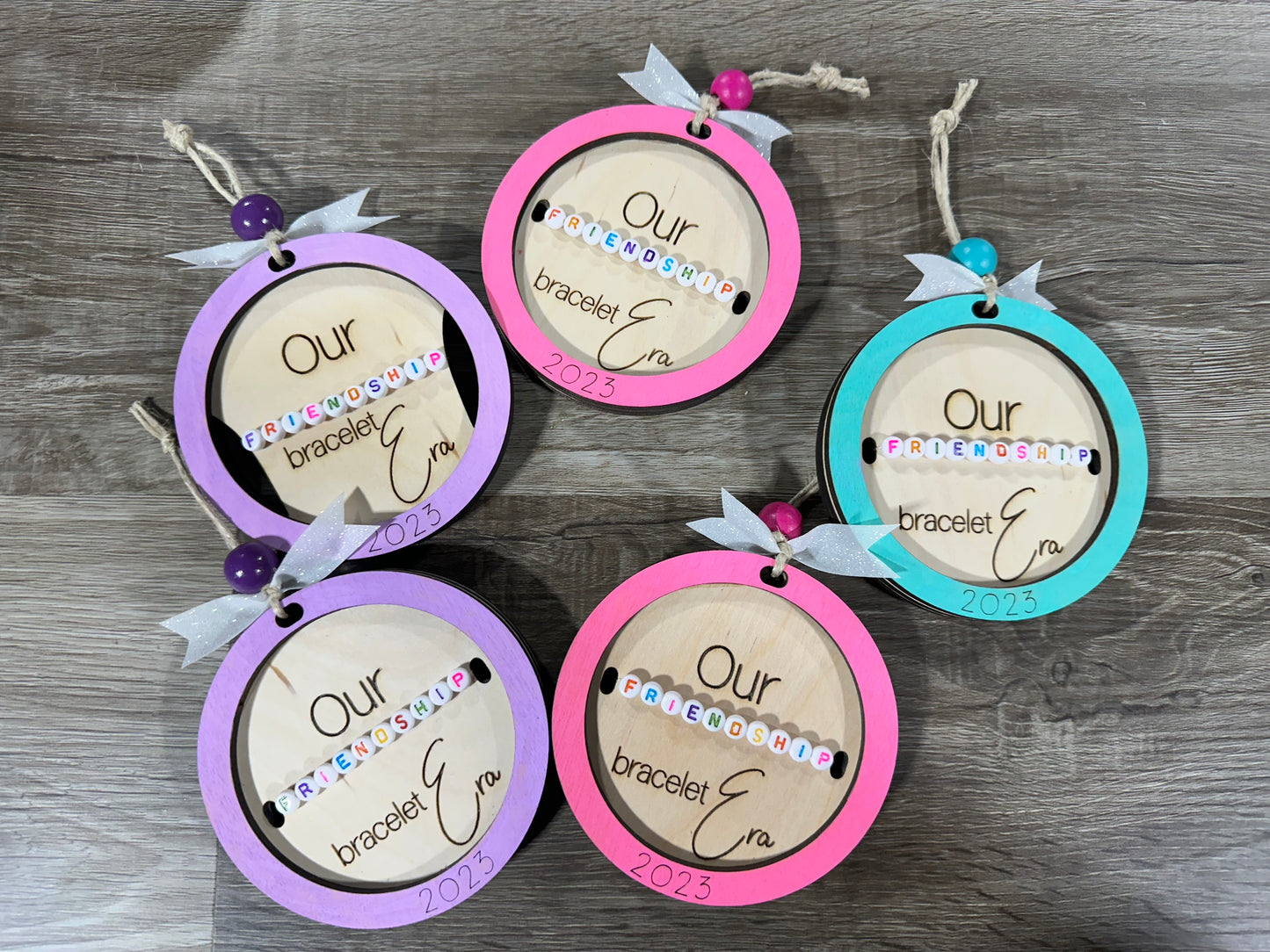 Friendship bracelet era ornaments