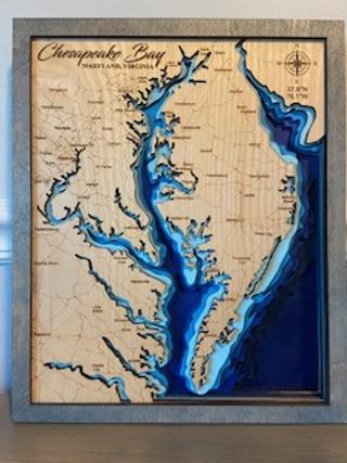 Large Chesapeake Bay layered map