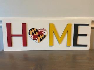 Maryland Home with flag heart