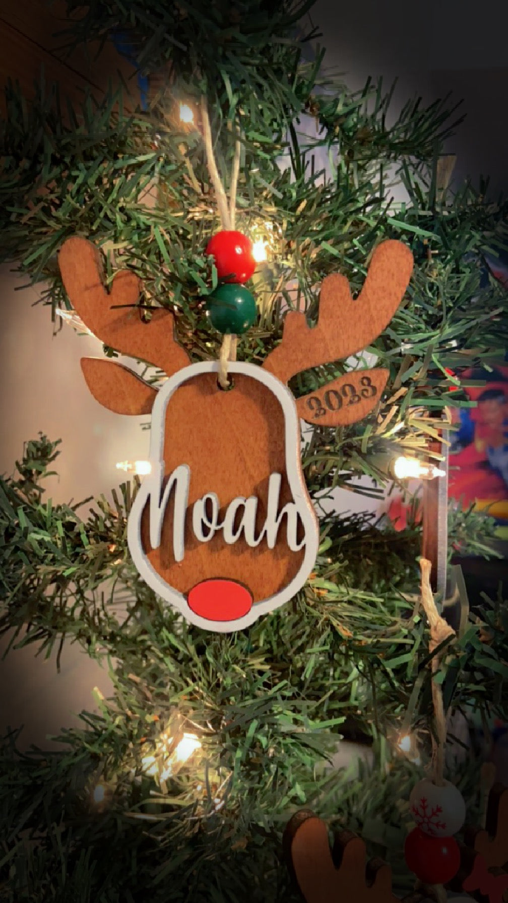 Personalized reindeer, ornaments