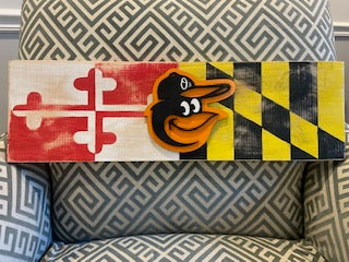 Baltimore Oriole's with paint Md flag