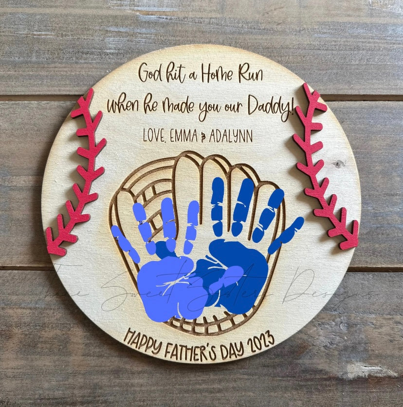 Baseball handprint