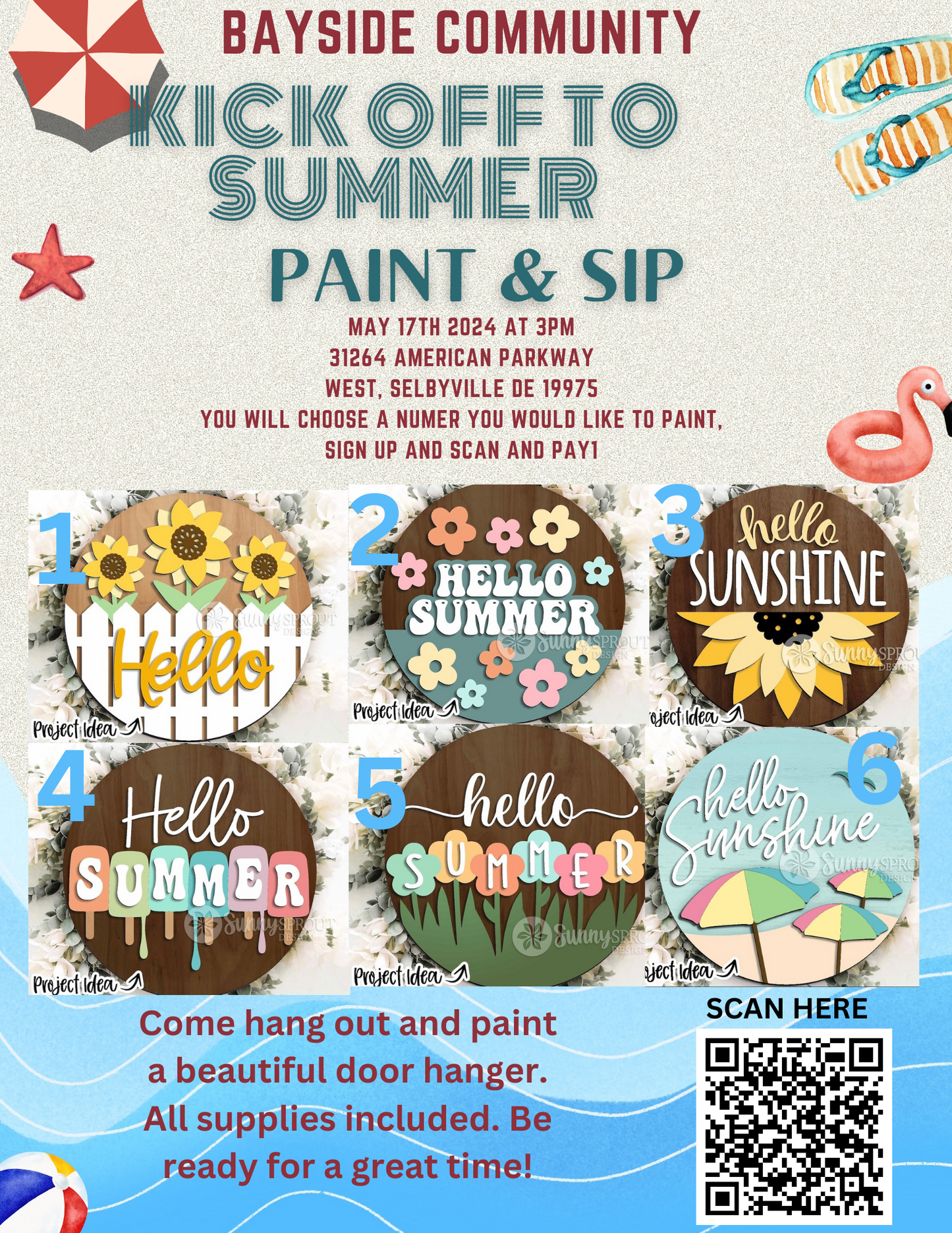 summer kick off paint party