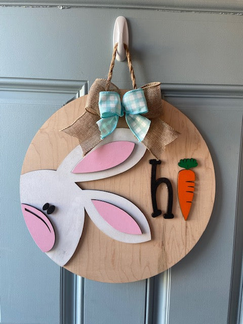 Bunny Face door hanger