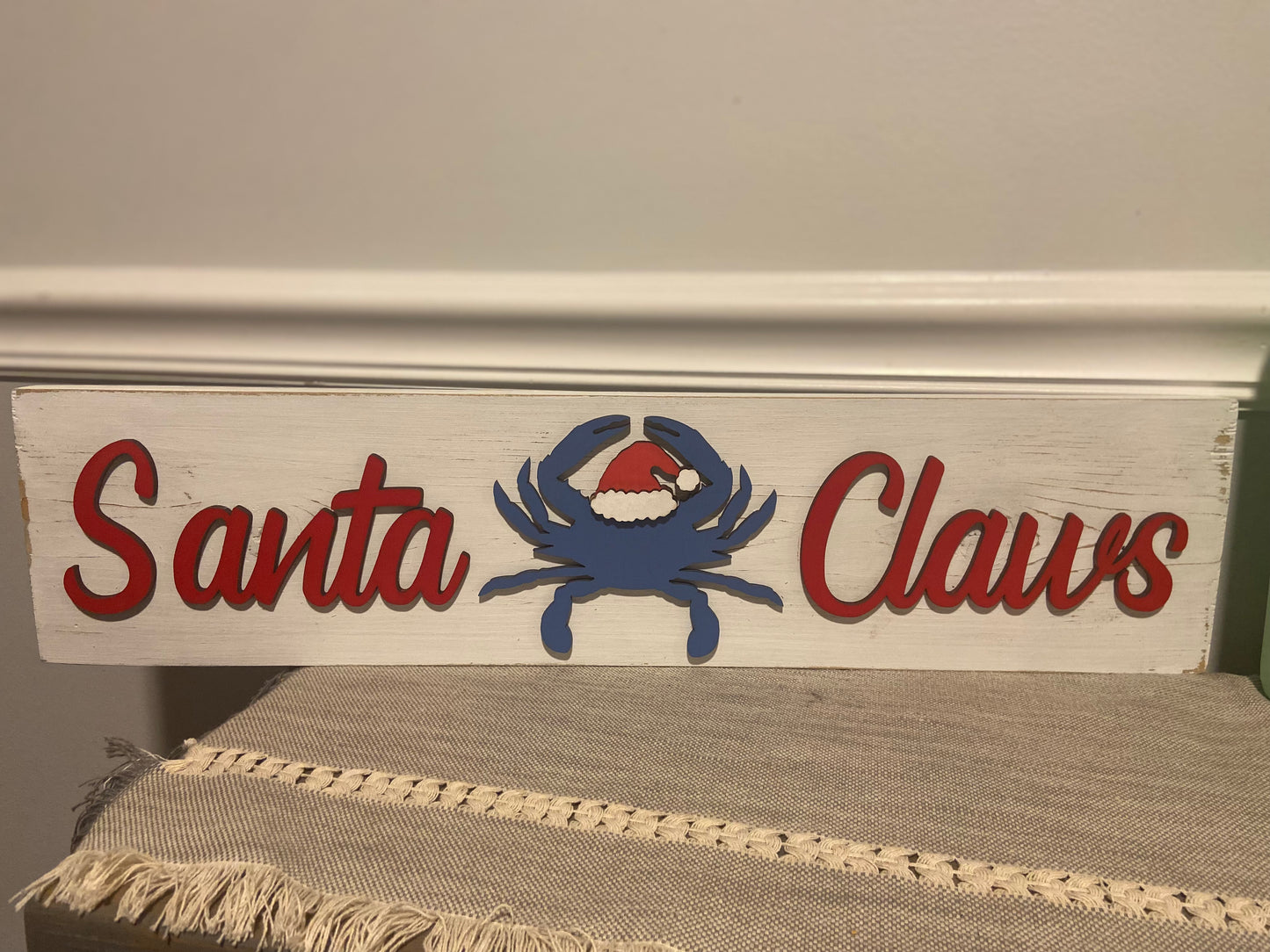Santa Claus Crab Sign