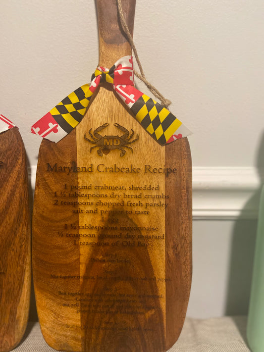 Maryland Crabcake Recipe Board