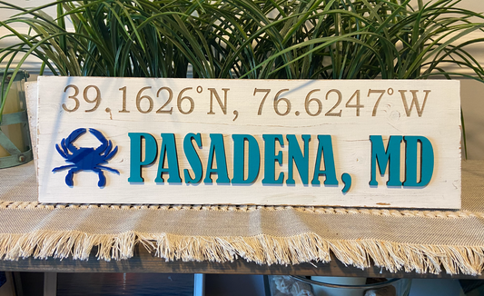 Long and Lat Home Sign