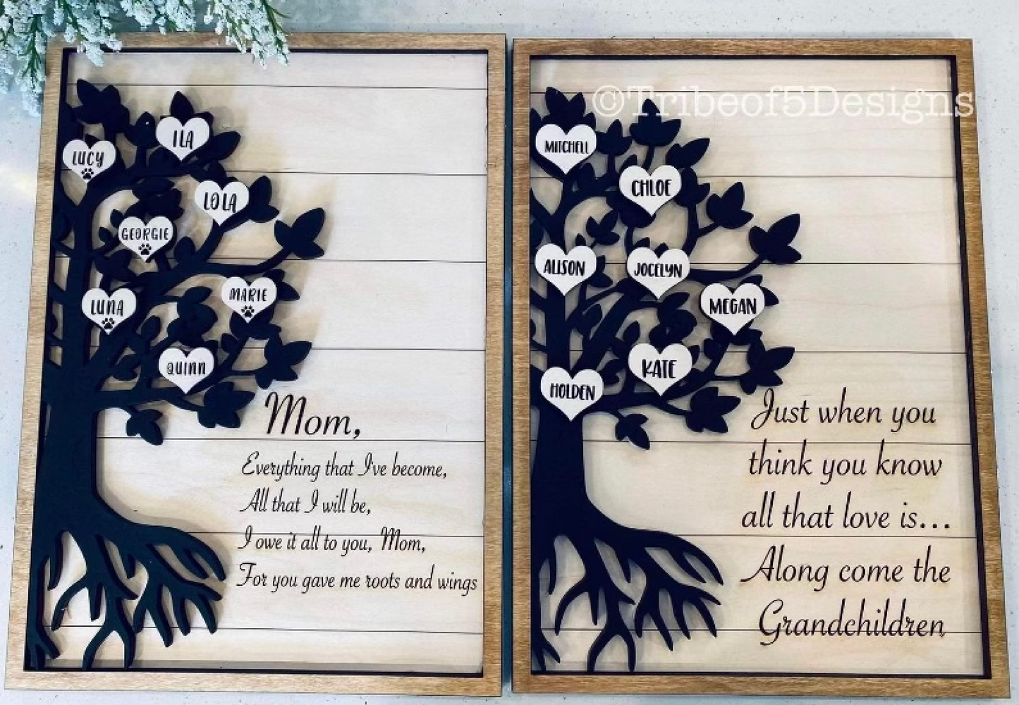 Mom/ Grandkids Customizable Family Tree