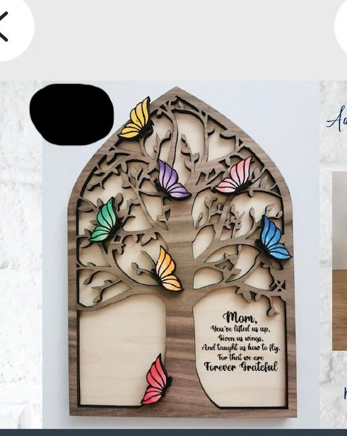 Butterfly Mother;s day plaque