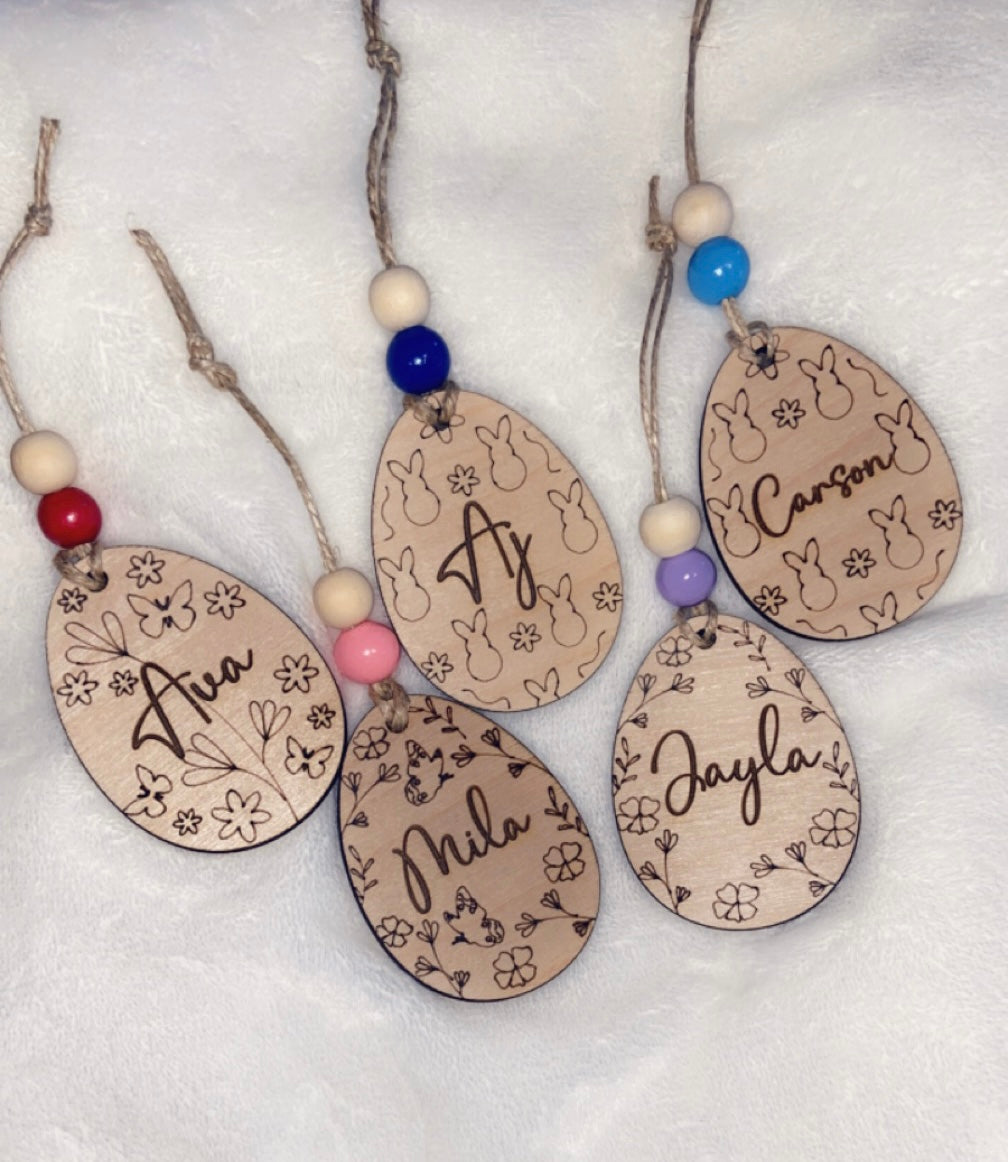 Easter Basket personalized egg tags