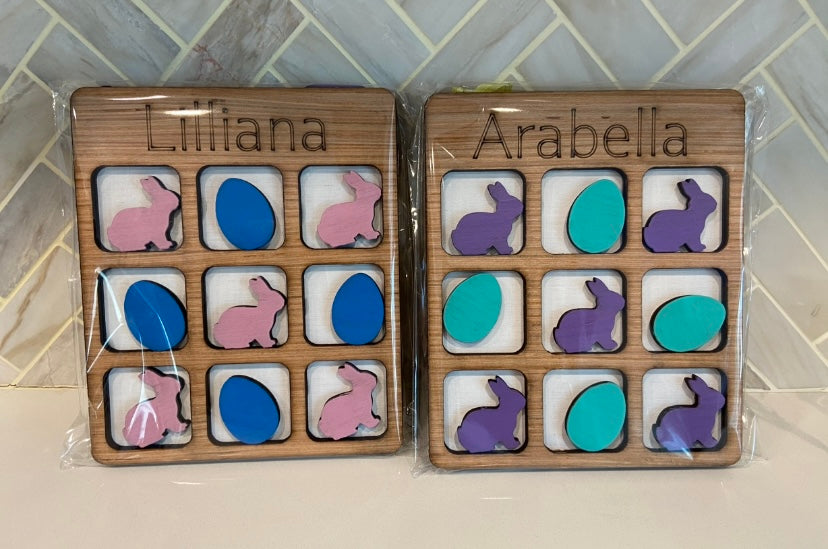 personalized easter tic-tac-toe