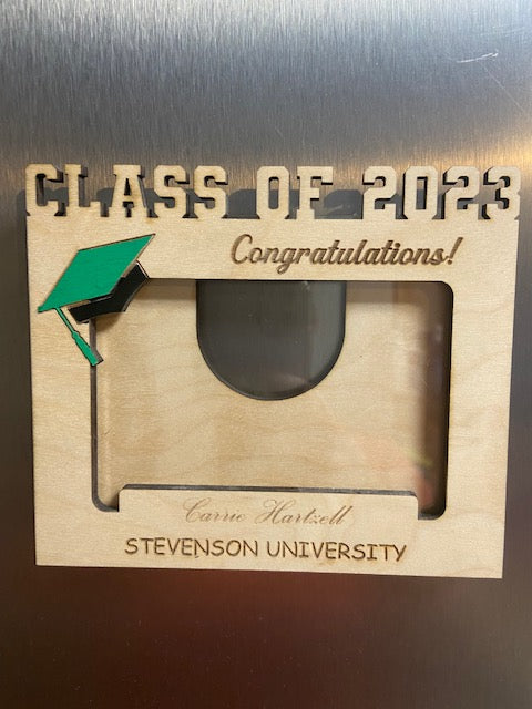 personalized grad picture frame magnets