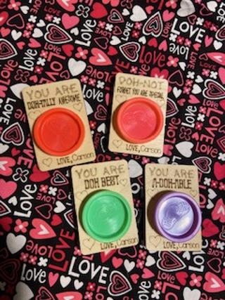 Play Doh Valentine's Day Cards personalized