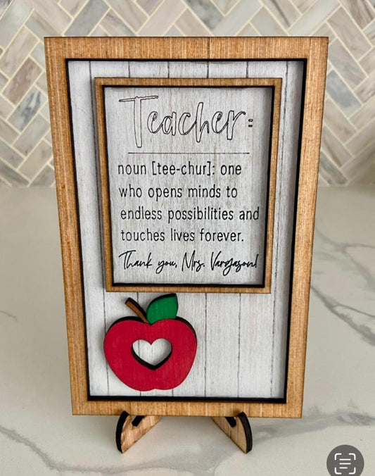 Personalized Teacher Plaque